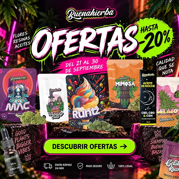 Ofertas CBD Buenahierba septiembre hasta 20% de descuento